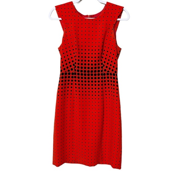 J. Crew Dresses & Skirts - J. Crew Dress Womens Size 6 Red Black Polka Dot A-Line Sleeveless Scoop Neck